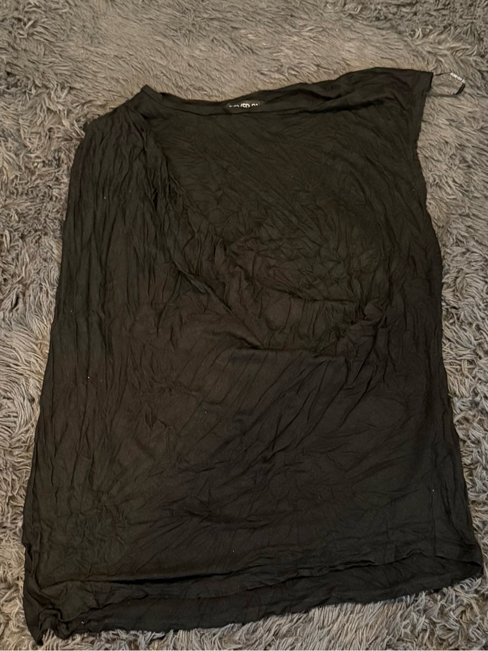 Forever 21 Black Short Sleeve Women's Tee - Crew Neck